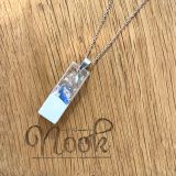 Acrylic White Rectangular Necklace