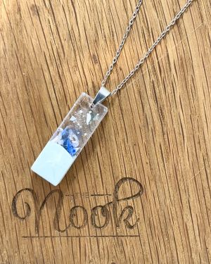 Acrylic White Rectangular Necklace