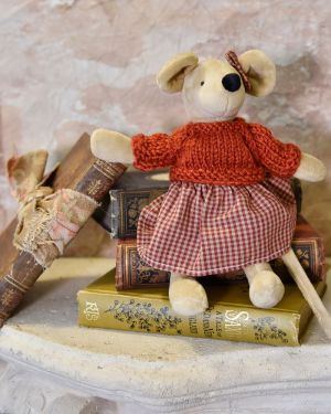 Mouse In A Red Gingham Outfit