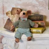 Mouse In A Green Gingham Outfit