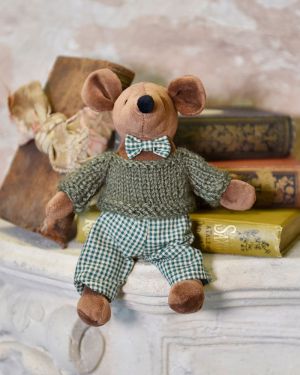 Mouse In A Green Gingham Outfit