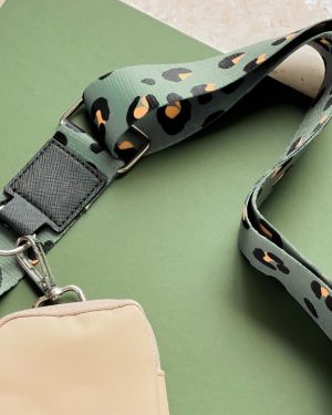Khaki Leopard Bag Strap