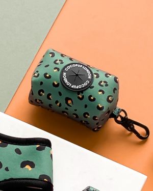 Khaki Leopard Poo Bag Holder