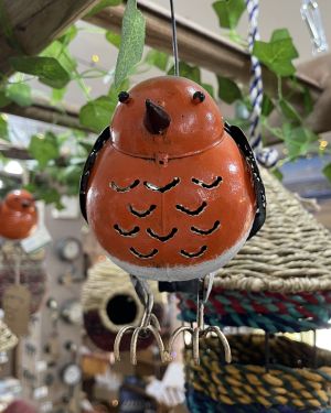 Handpainted Robin Tealight Holder