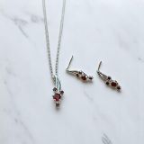 Red Silver Jewellery Set