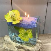 Twilight Veil Pearled Candle Sand
