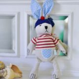 Rabbit In A Blue Striped Top