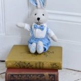 Rabbit In Blue Star Dungarees