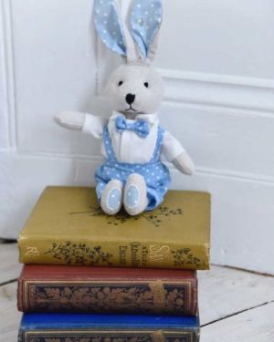 Rabbit In Blue Star Dungarees