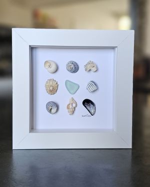 Seashells And Sea Glass Frame