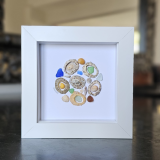 Seashells And Sea Glass Circle Frame