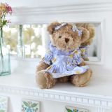 Teddy Bear In A Lilac Floral Dress