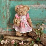 Teddy Bear In A Pink Patchework Dress