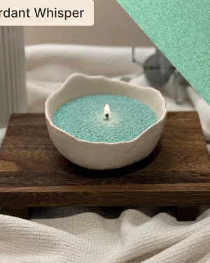 Verdant Whisper Pearled Candle Sand