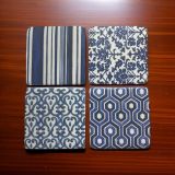 Patterned Blue Coasters