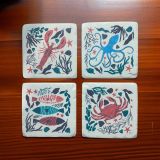 Colourful Sea Creature Coasters