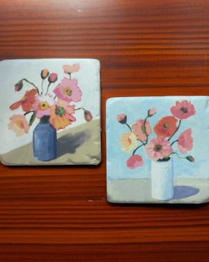 Flower Coasters