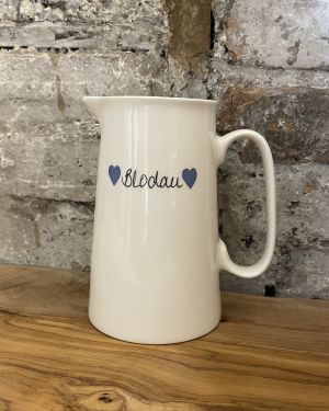 Blue Blodau Jug
