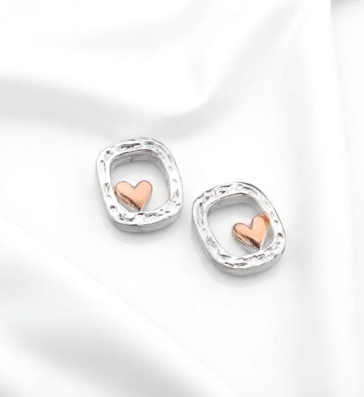 Heart Frame Studs