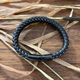 Black And White Leather Bracelet