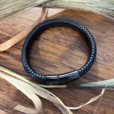 Black Leather Bracelet