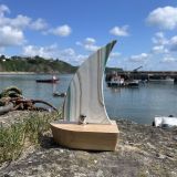 Turquoise Glass Boat