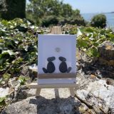 Two Dogs Pebble Canvas