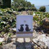 Two Dogs Pebble Canvas