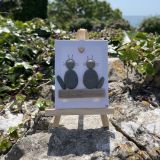 Two Cats Pebble Canvas