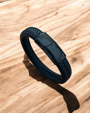 Black Leather Bracelet