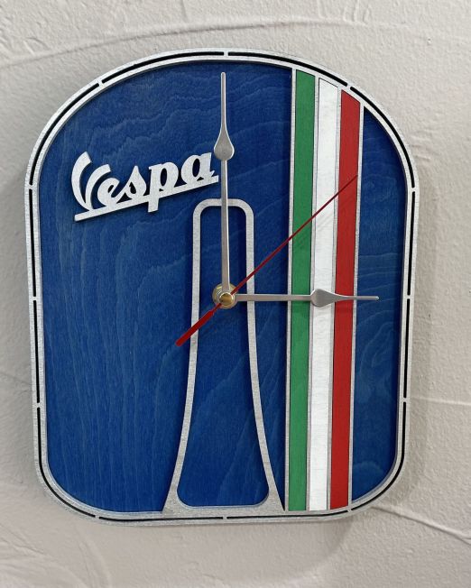 Blue Vespa Clock