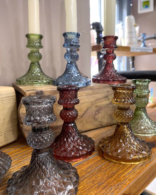 Glass Candlestick Holders