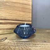 Royal Blue Glass Candle Holder