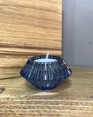 Royal Blue Glass Candle Holder
