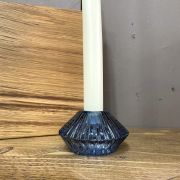 Royal Blue Glass Candle Holder