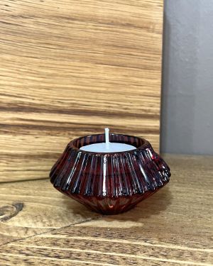 Vampire Red Glass Candle Holder
