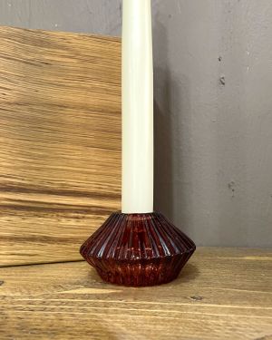 Vampire Red Glass Candle Holder