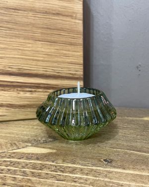 Garden Jade Glass Candle Holder