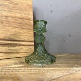 Garden Jade Vintage Glass Candlestick Holder
