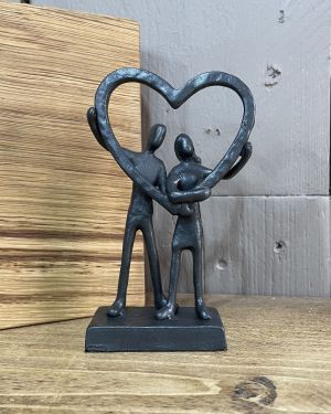 Couple In Heart Sculpture