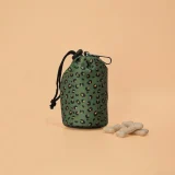 Khaki Leopard Drawstring Treat Pouch