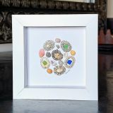 Colourful Sea Glass and Seashell Frame