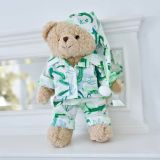 Teddy Bear In Crocodile Print Pyjamas
