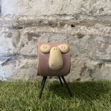 Ceramic Pink Ram Ornament