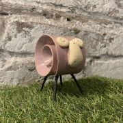 Ceramic Pink Ram Ornament