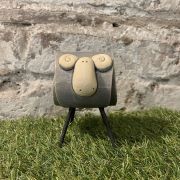 Ceramic Grey Ram Ornament