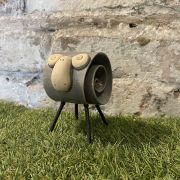 Ceramic Grey Ram Ornament