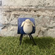 Ceramic Dark Blue Sheep Ornament