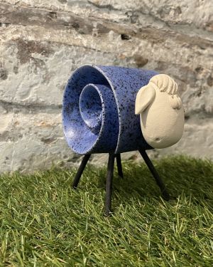 Ceramic Dark Blue Sheep Ornament