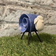 Ceramic Dark Blue Sheep Ornament